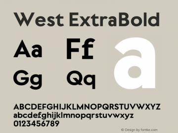 West ExtraBold Version 1.000 | web-otf图片样张
