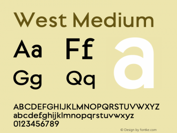 West Medium Version 1.000 | web-otf图片样张