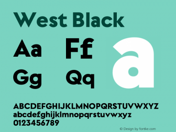 West Black Version 1.000 | web-otf图片样张