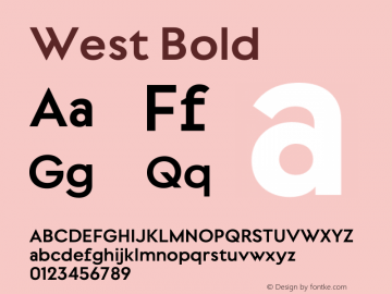 West Bold Version 1.000 | web-otf图片样张