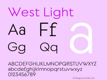 West Light Version 1.000 | web-otf图片样张