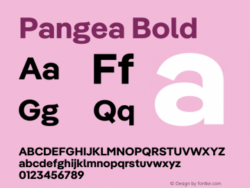 Pangea Bold Version 1.002 | web-otf图片样张