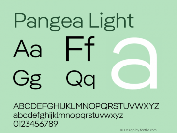 Pangea Light Version 1.002 | web-otf图片样张