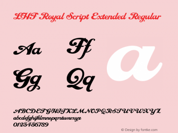 LHF Royal Script Extended Regular 10.21.2003 www.letterheadfonts.com Font Sample