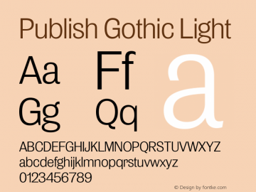 Publish Gothic Light Version 1.000图片样张