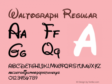 Waltograph Regular OTF 4.200;PS 004.002;Core 1.0.34图片样张