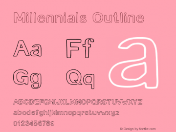 Millennials Outline Version 1.002;Fontself Maker 2.1.2图片样张