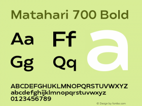 Matahari-700Bold Version 1.000;YWFTv17图片样张