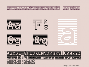 IDAutomationDemoSec1W Regular IDAutomation.com 2015图片样张