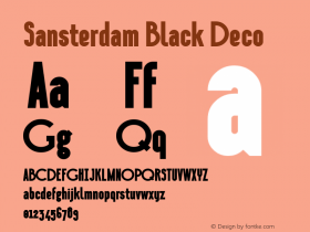 Sansterdam Black Deco Version 1.003;Fontself Maker 3.0.0-3图片样张