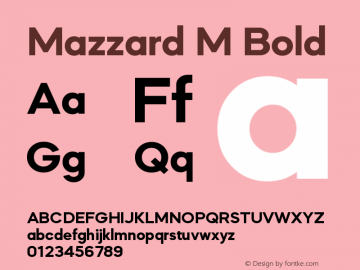 MazzardM-Bold Version 1.000图片样张