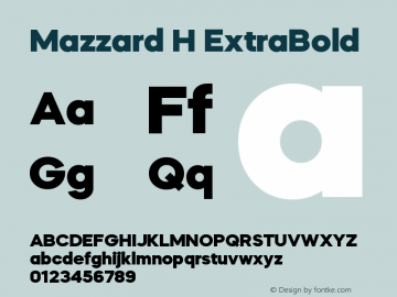 MazzardH-ExtraBold Version 1.000图片样张