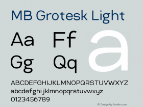 MBGrotesk-Light Version 1.0 | wf-rip DC20180620图片样张