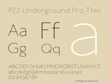 P22UndergroundPro-Thin Version 3.000;com.myfonts.easy.p22.underground-basic.cy-pro-thin.wfkit2.version.46un图片样张