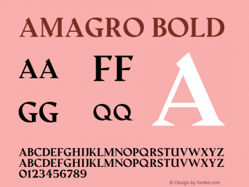 Amagro-bold Version 1.000图片样张