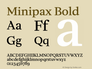 Minipax Medium Version 1.000;PS 001.000;hotconv 1.0.88;makeotf.lib2.5.64775图片样张