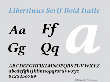 Libertinus Serif Bold Italic Version 6.7图片样张