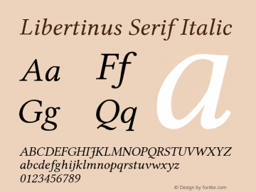 Libertinus Serif Italic Version 6.7图片样张