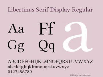 Libertinus Serif Display Regular Version 6.7图片样张