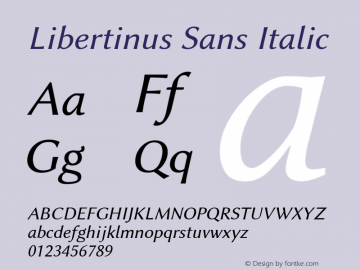 Libertinus Sans Italic Version 6.7图片样张