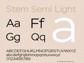 Stem-SemiLight Version 1.10图片样张