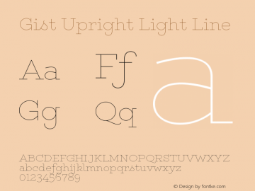 Gist-UprightLightLine Version 1.000图片样张