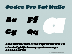 Codec Pro Fat Italic Version 1.000图片样张