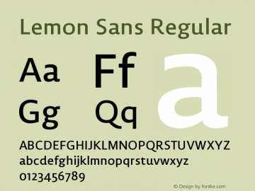 LemonSans-Regular Version 2.2图片样张