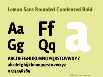 LemonSansRounded-CondBold Version 2.2图片样张