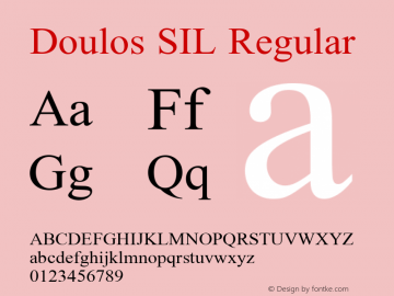 Doulos SIL Version 4.110; 2011; Maintenance release图片样张