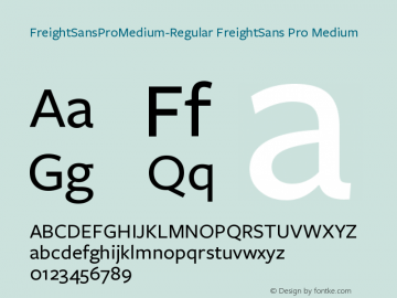 FreightSans Pro Medium Version 3.000图片样张