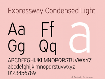 ExpresswayCdLt-Regular Version 6.000图片样张