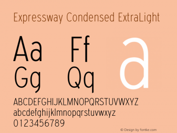 ExpresswayCdEl-Regular Version 5.000图片样张