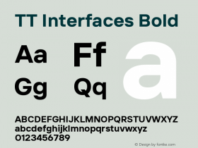 TTInterfaces-Bold Version 1.00图片样张