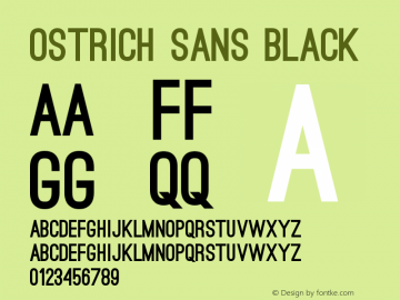 Ostrich Sans Black Version 1.000图片样张