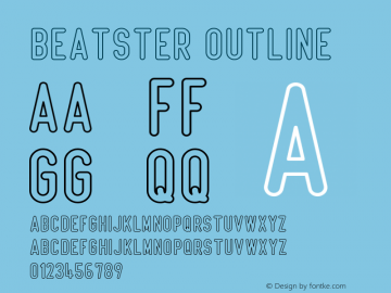 BeatsterOutline Version 1.003;Fontself Maker 3.1.1图片样张