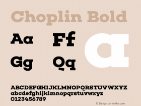 Choplin Bold Version 1.000;PS 001.000;hotconv 1.0.70;makeotf.lib2.5.58329图片样张