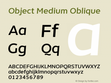 Object-MediumOblique Version 1.002;PS 001.002;hotconv 1.0.88;makeotf.lib2.5.64775图片样张