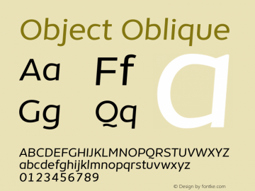 Object-Oblique Version 1.002;PS 001.002;hotconv 1.0.88;makeotf.lib2.5.64775图片样张