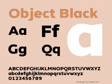 Object-Black Version 1.002;PS 001.002;hotconv 1.0.88;makeotf.lib2.5.64775图片样张