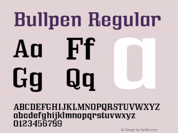 BullpenRg-Regular OTF 5.001;PS 001.001;Core 1.0.29图片样张