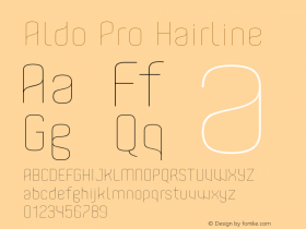 AldoPro-Hairline Version 1.000;PS 002.000;hotconv 1.0.70;makeotf.lib2.5.58329图片样张