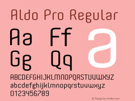 AldoPro-Regular Version 1.000;PS 002.000;hotconv 1.0.70;makeotf.lib2.5.58329图片样张