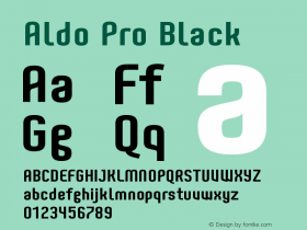 AldoPro-Black Version 1.000;PS 002.000;hotconv 1.0.70;makeotf.lib2.5.58329图片样张