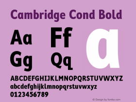 Cambridge-BoldCond Version 1.001 | wf-rip图片样张