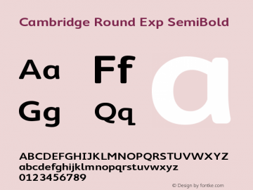 CambridgeRound-SemiBoldExp Version 1.001 | wf-rip图片样张
