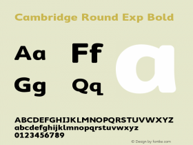 CambridgeRound-BoldExp Version 1.001 | wf-rip图片样张