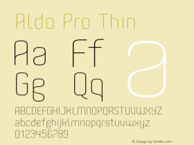 AldoPro-Thin Version 1.000;PS 002.000;hotconv 1.0.70;makeotf.lib2.5.58329图片样张