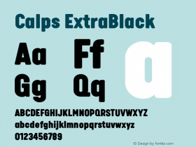 Calps ExtraBlack Version 1.000图片样张