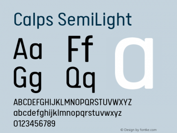 Calps SemiLight Version 1.000图片样张